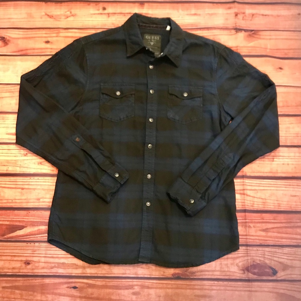 Guess Button dress flannel button down